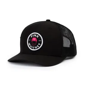 PINK WHITNEY PATCH TRUCKER HAT - BLACK