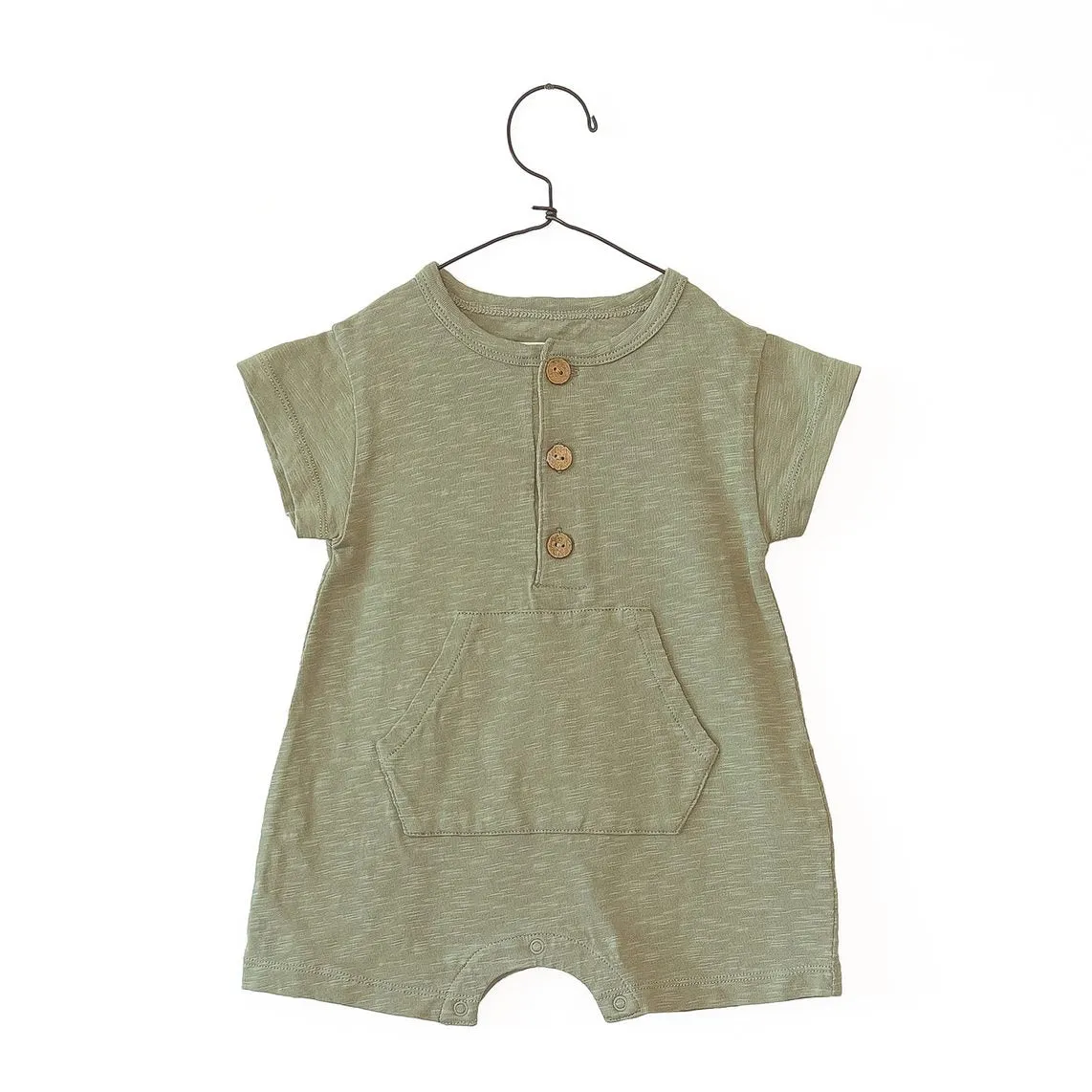 Play Up - Organic Shortie Romper - Sage Green