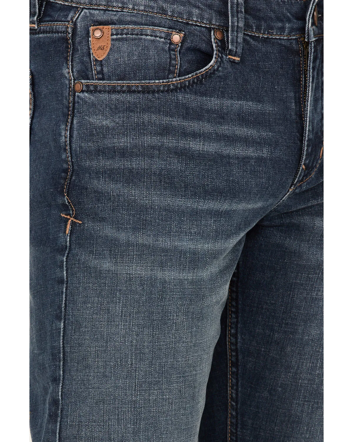 Product Name:  Moonshine Spirit Men's Corral Dust Medium Dark Wash Stretch Slim Straight Jeans