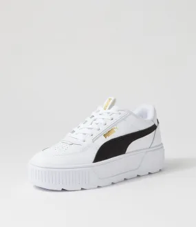 PUMA Karmen Rebelle White Black Leather Sneakers