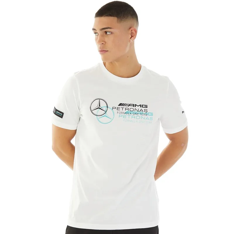 Puma Mens Mercedes-AMG Petronas F1 Logo T-Shirt Puma White