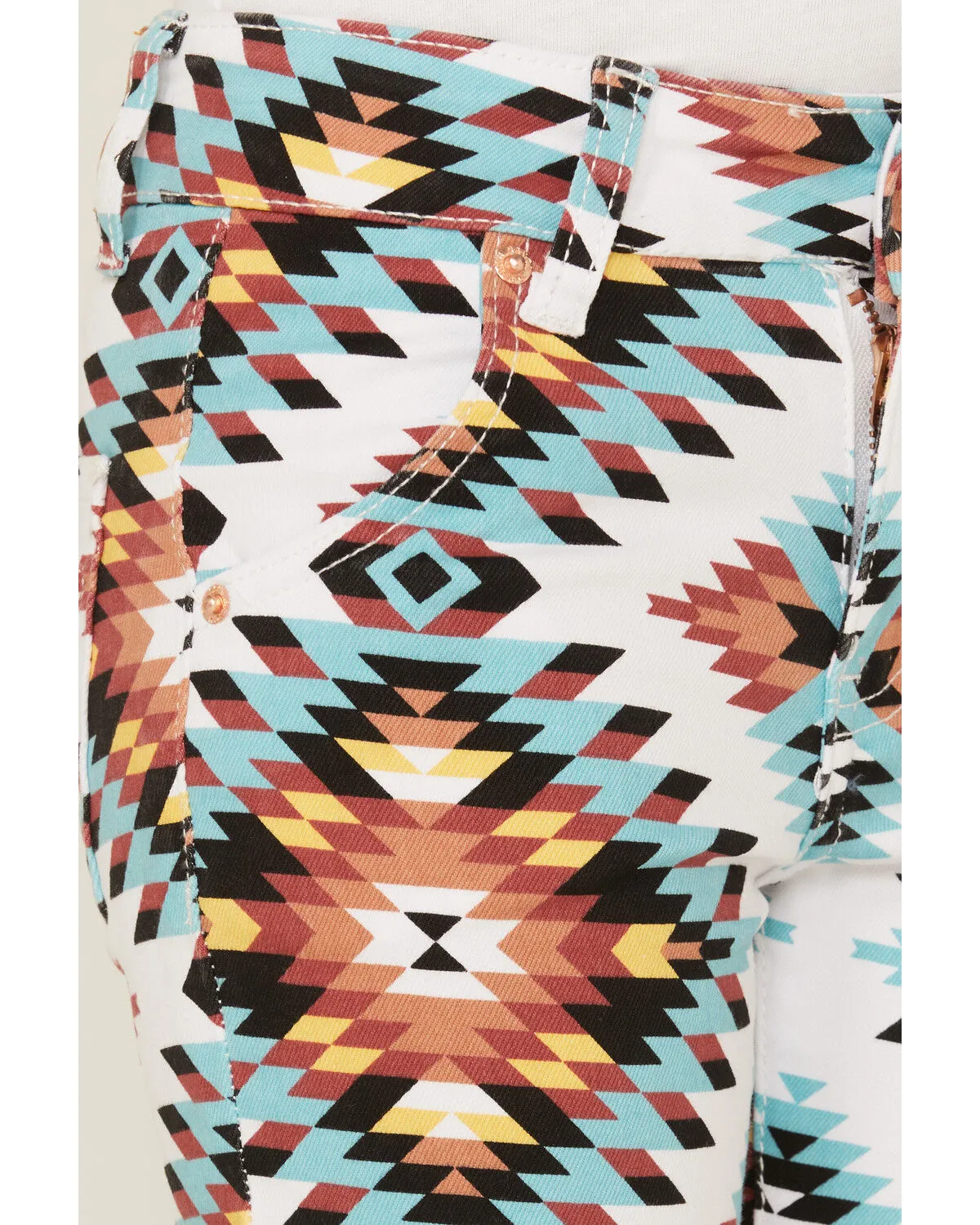 Ranch Dress'n Girls' Santa Fe Southwestern Print Flare Jeans