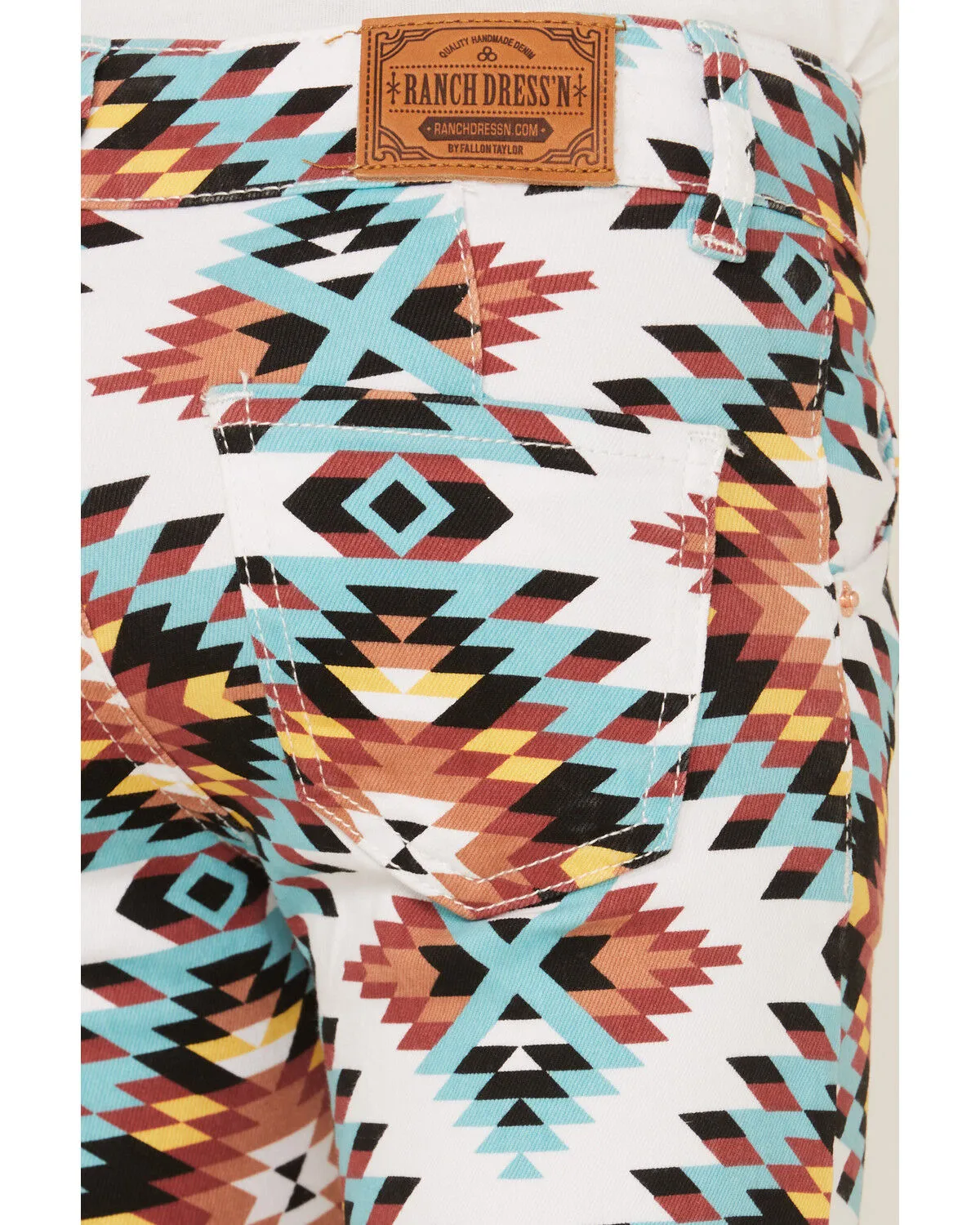 Ranch Dress'n Girls' Santa Fe Southwestern Print Flare Jeans