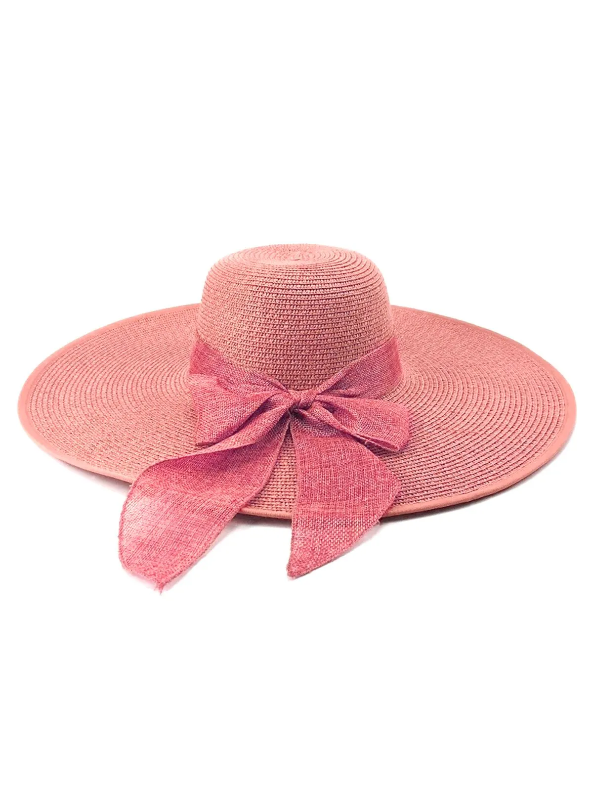 Ribbon Wide Brim Raffia Sun Hat