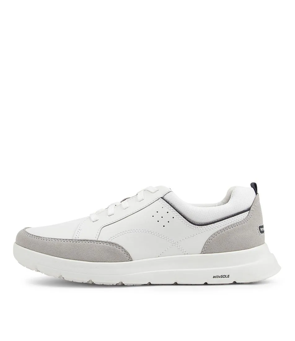 ROCKPORT Truflex M Cayden White Leather Sneakers