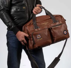 Royal air force dahl tortoise leather bag