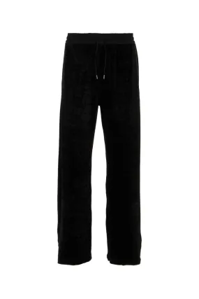 Saint Laurent Black Stretch Chenille Joggers