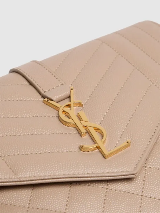 Saint Laurent   Envelope Pouch embossed leather bag 