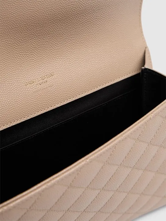 Saint Laurent   Envelope Pouch embossed leather bag 