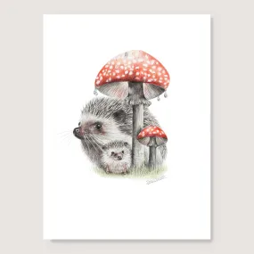 SALE - Mushroom Umbrella print A4