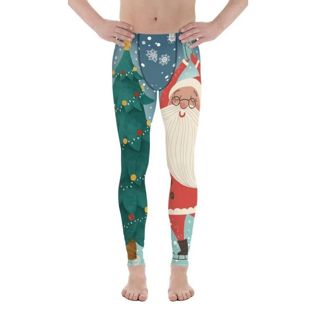 Santa Christmas Tree Men's Leggings