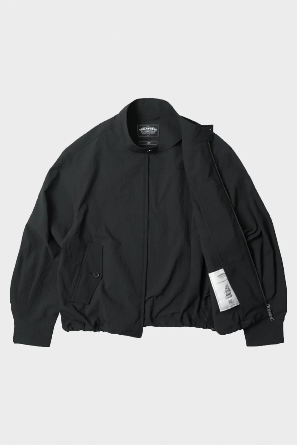 Seersucker Buddy Harrington Jacket - Black