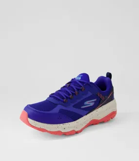 SKECHERS Go Run Trail Alt Blue Coral Leather Sneakers