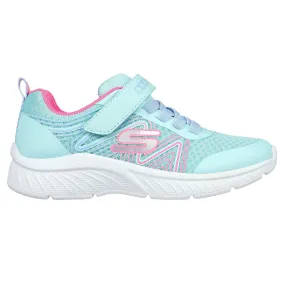 Skechers Microspec Plus Trainers - Girls - Aqua/Pink