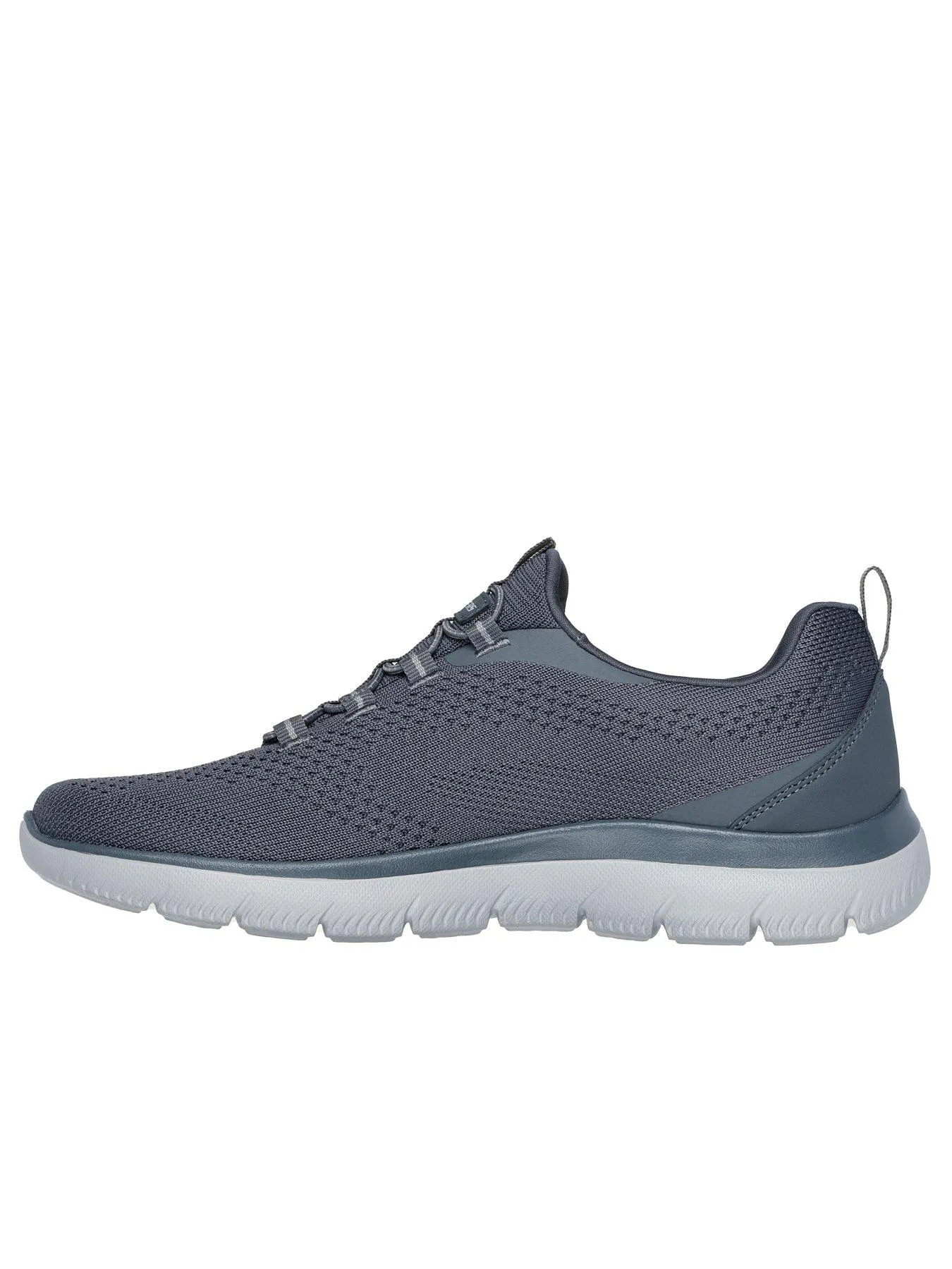 Skechers Summits Bungee Lace Slip-On Trainers - Charcoal Knit