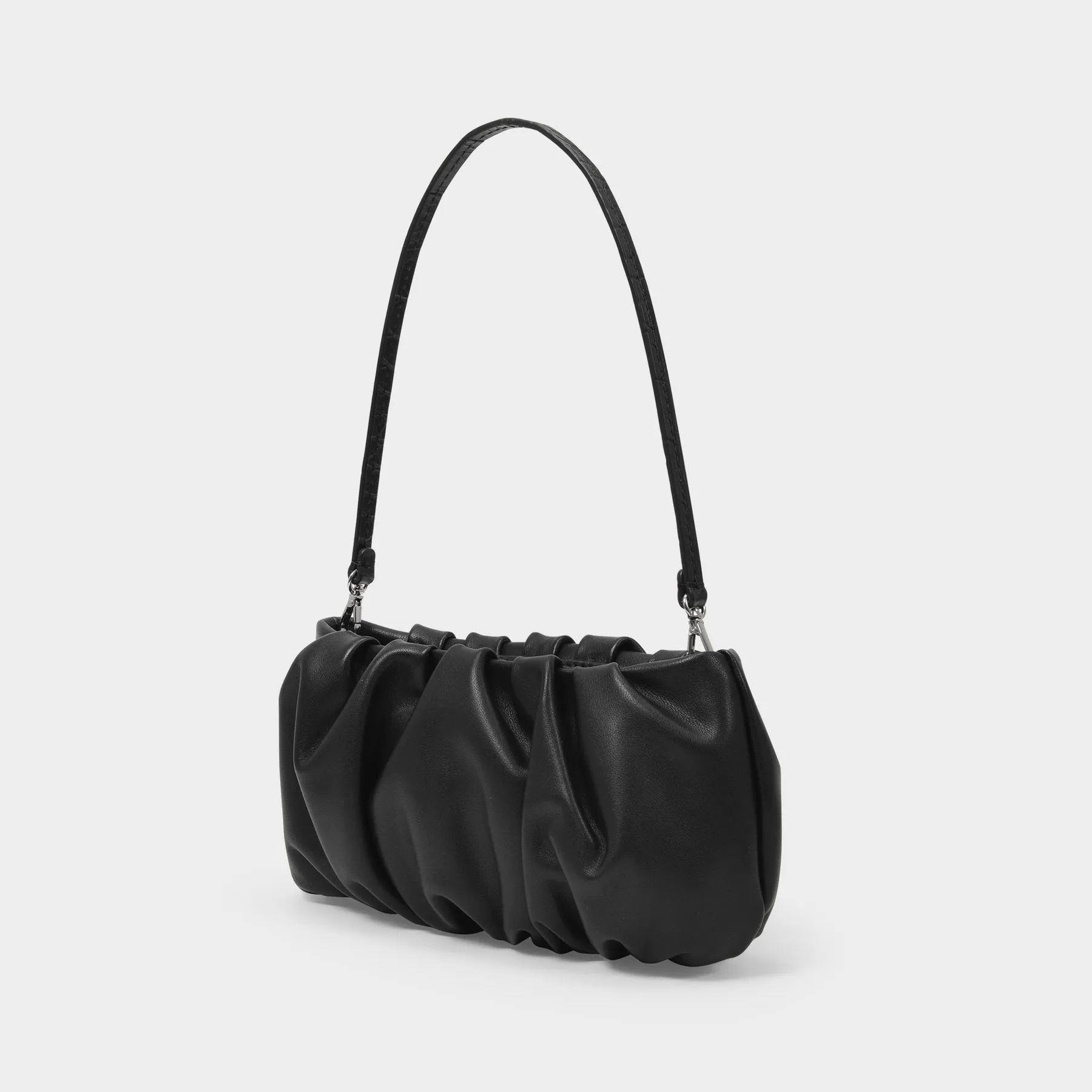 Staud  Bean Convertible Bag in Black Leather