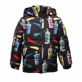 Stella Mccartney Black Spray Gang Jacket For Kids