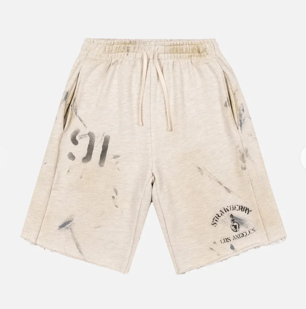 Stencil Shorts - Oatmeal