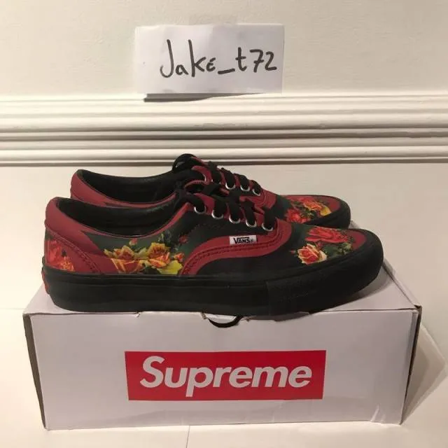 Supreme x Vans x Jean Paul Gaultier floral print era pro siz