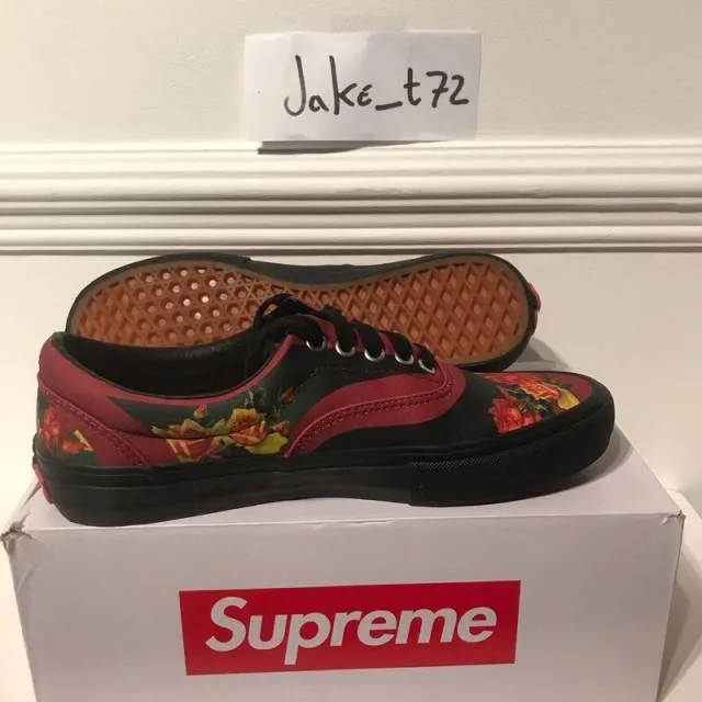 Supreme x Vans x Jean Paul Gaultier floral print era pro siz