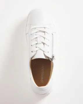 Talulah Leather Side Zip Trainers Wide E Fit