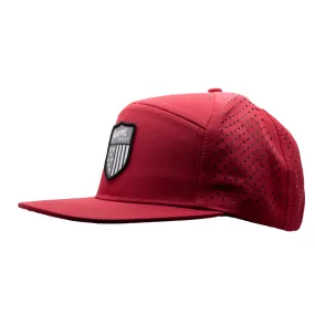 The Badge Hat - Water Resistant - Red