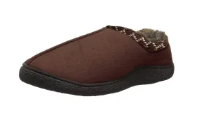 Totes ISOTONER Men's Microsuede Slip-On Slipper (X-Large - 11-12, Chocolate)  