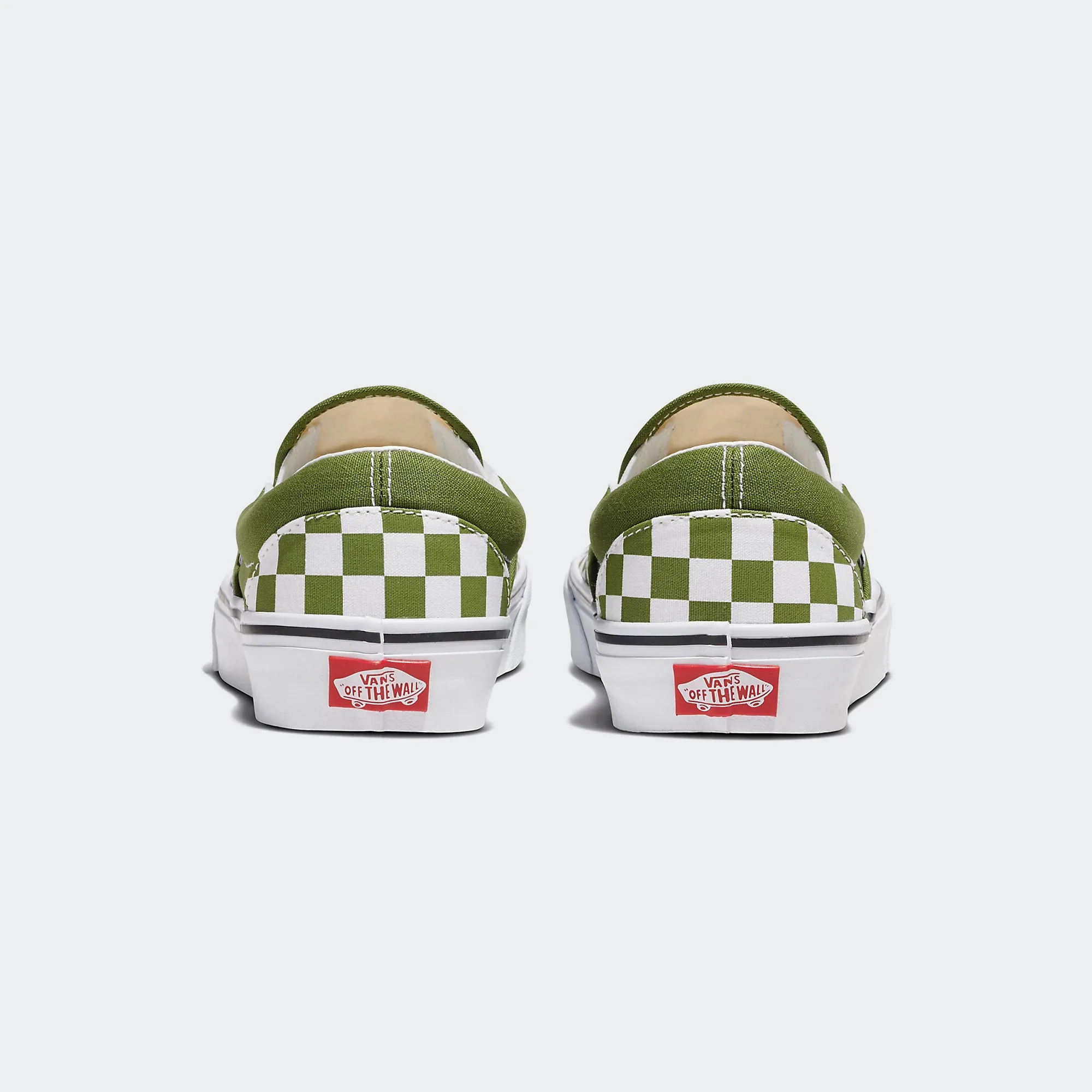 Unisex Vans Classic Slip-On Checkerboard Shoes Pesto