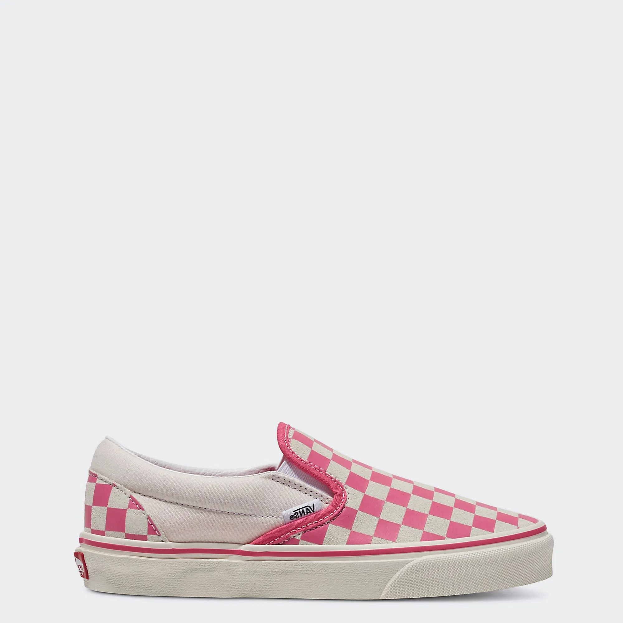 Unisex Vans Classic Slip-On Checkerboard Shoes Pink/True White