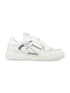 VALENTINO GARAVANI Modern Luxe Leather Sneakers with Logo Bands