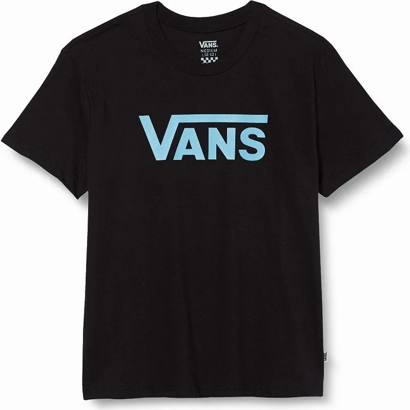 Vans GIRLS FLYING V CREW T-SHIRT (8-14 YEARS) (DELPHINIUM BLUE-BLACK) BLACK