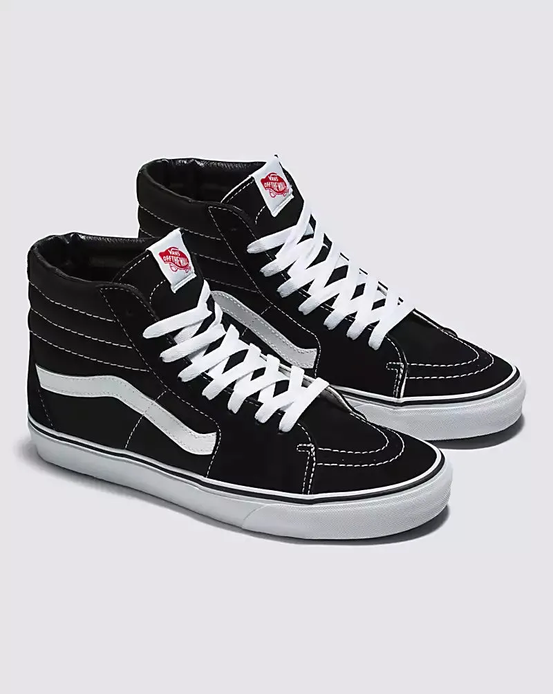 Vans Men's Sk8-Hi canvas shoe, black/ black/ white