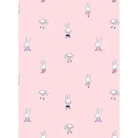 WallShoppe Tea Collection Ballet Bunnies Removable Wallpaper, Ballet Slipper