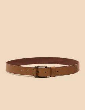 White Stuff Women's Leather Jeans Belt - M-L - Tan, Black,Tan