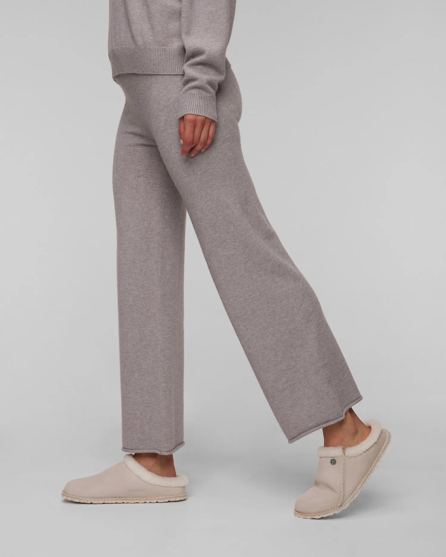 Women's grey viscose knitted trousers Deha A00715-43800