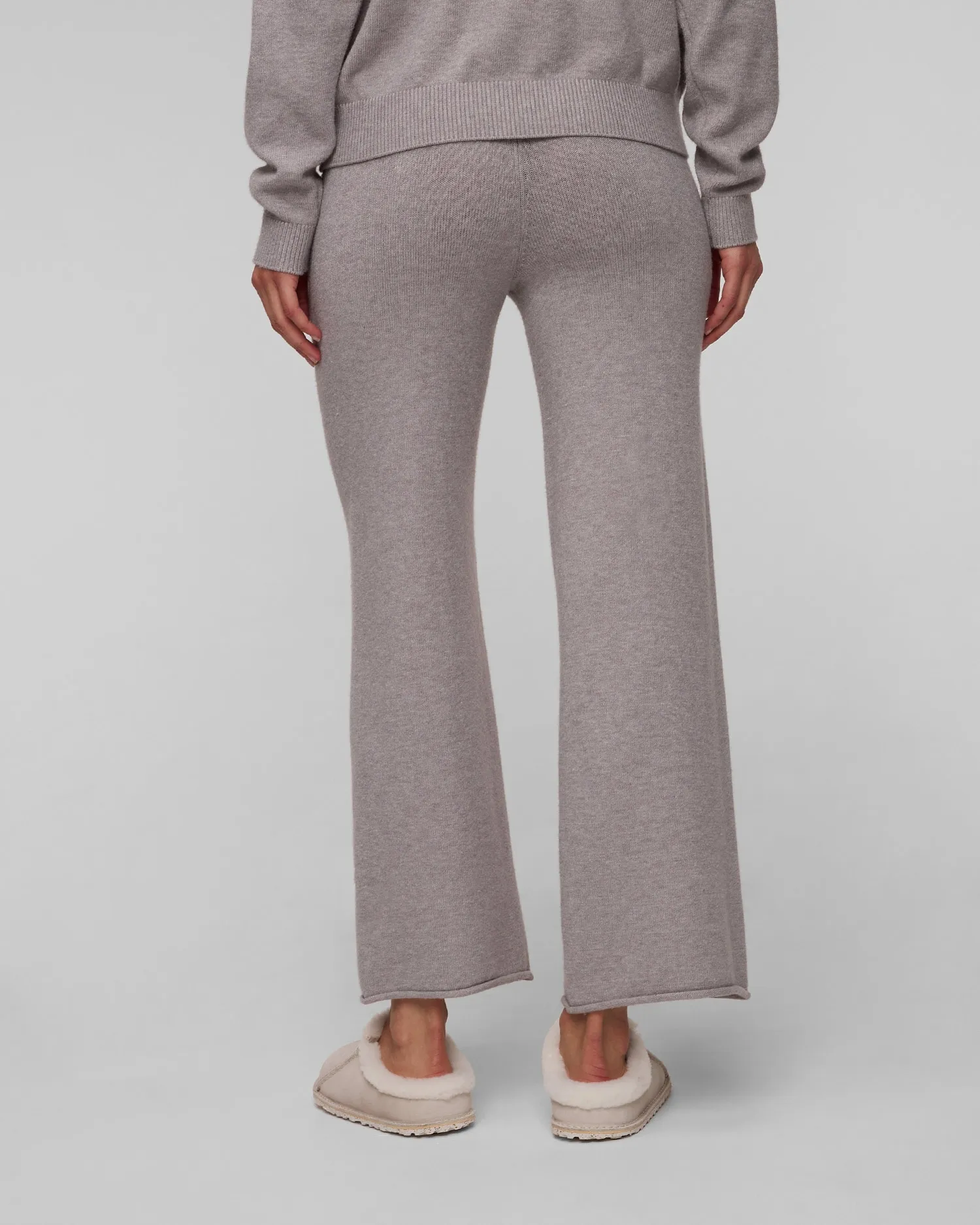 Women's grey viscose knitted trousers Deha A00715-43800