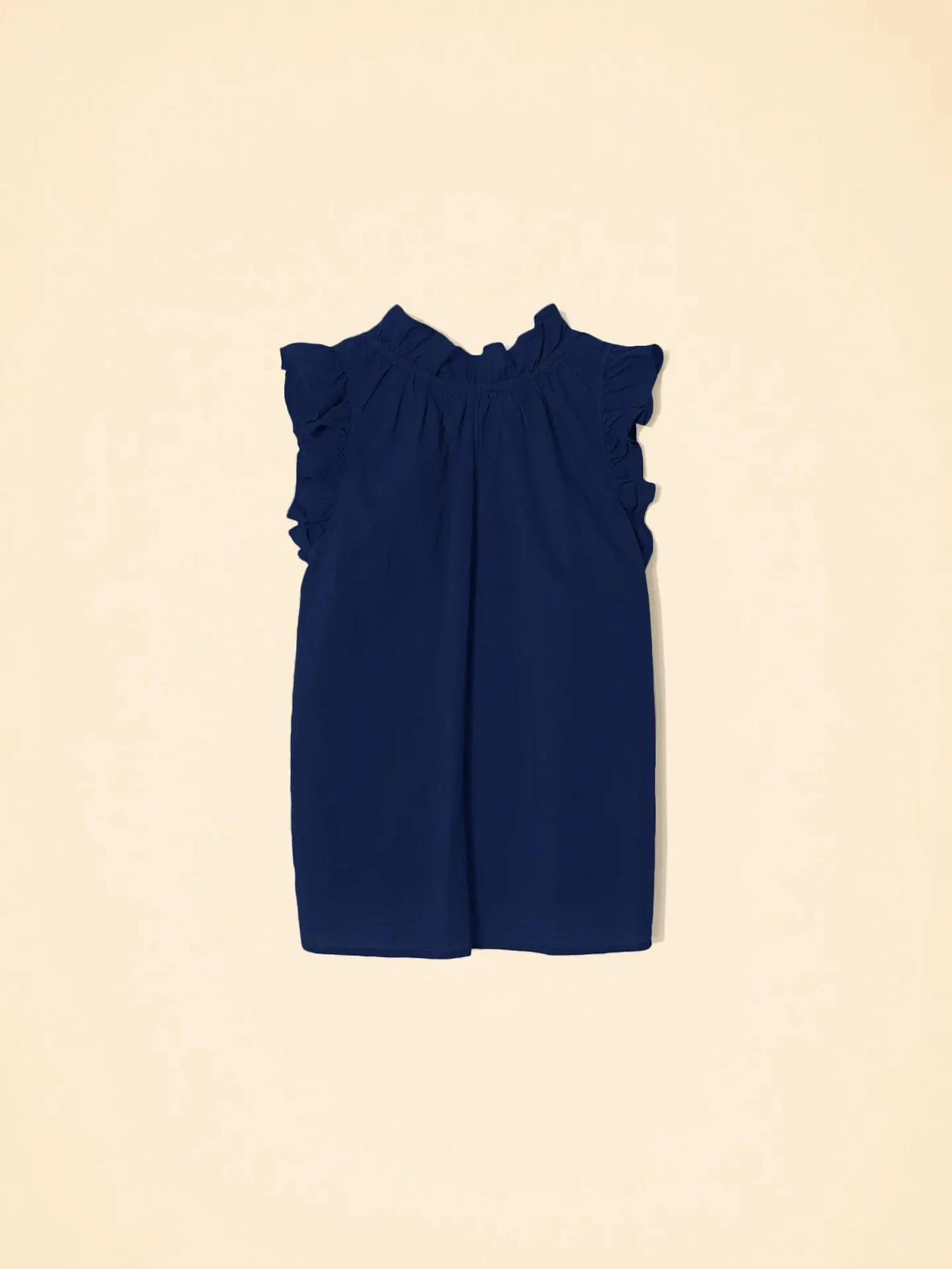 Xirena BEX Sleeveless Ruffle Top in Navy 