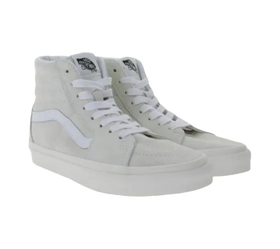 Zapatillas VANS Sk8-Hi, elegantes zapatos altos, zapatillas de deporte de cuero genuino para hombres y mujeres VN0007NSJVY1 beig