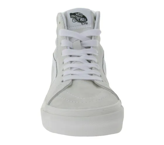 Zapatillas VANS Sk8-Hi, elegantes zapatos altos, zapatillas de deporte de cuero genuino para hombres y mujeres VN0007NSJVY1 beig